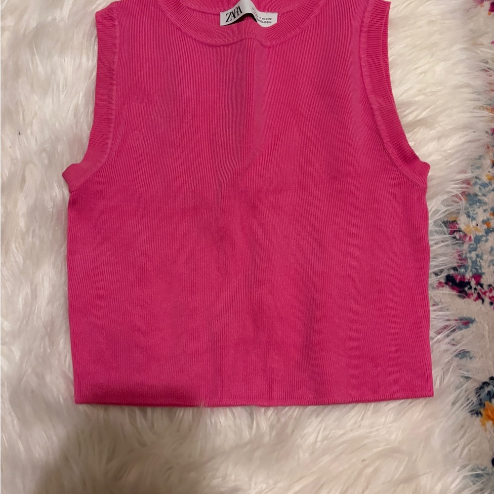 Zara Kids Pink Sleeveless Top